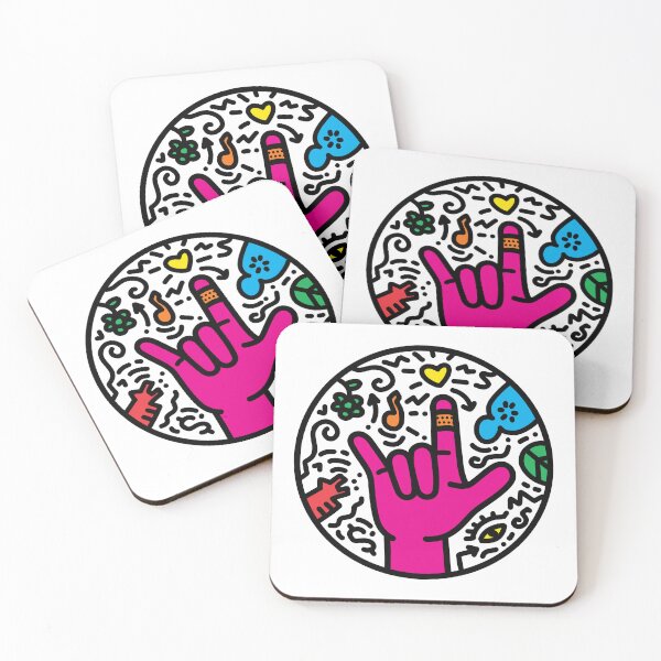 Item preview, ASL sign for I love you -Pop Art Style White designed and sold by Vash Chen.