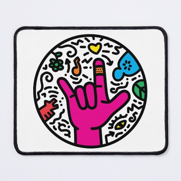 Item preview, ASL sign for I love you -Pop Art Style White designed and sold by Vash Chen.