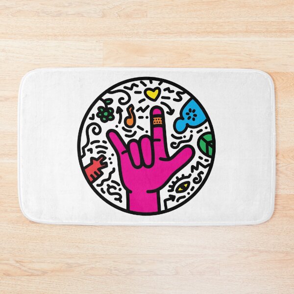 Item preview, ASL sign for I love you -Pop Art Style White designed and sold by Vash Chen.