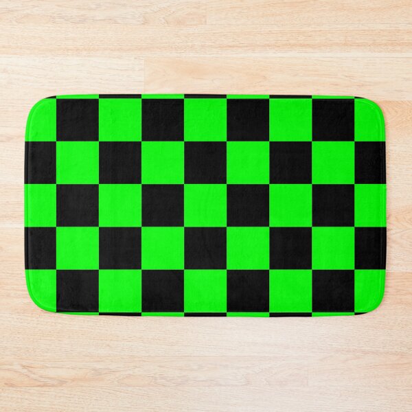 Item preview, Checkered (XL Squares) Electric Green and Black designed and sold by Tree45.