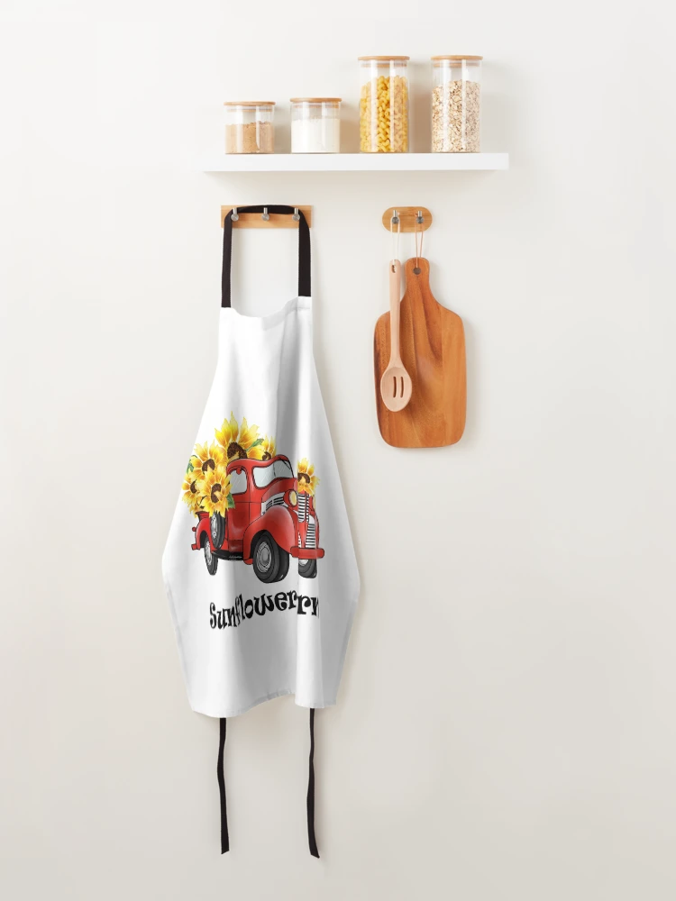 Thumbnail 4 of 6, Apron, Sunflower designed and sold by ROKANDESIGNART.
