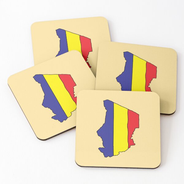 Item preview, Chad country shape flag designed and sold by Rachael Taylor.