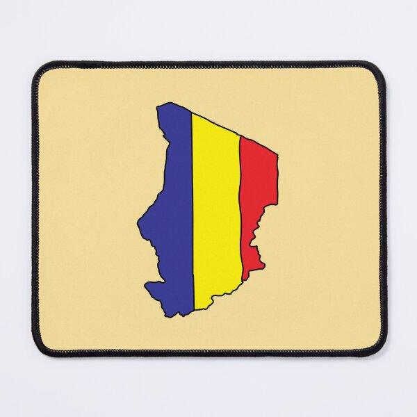 Item preview, Chad country shape flag designed and sold by Rachael Taylor.