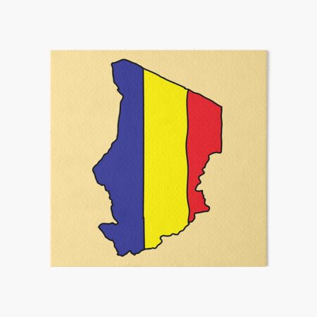 Item preview, Chad country shape flag designed and sold by zenithcreative.