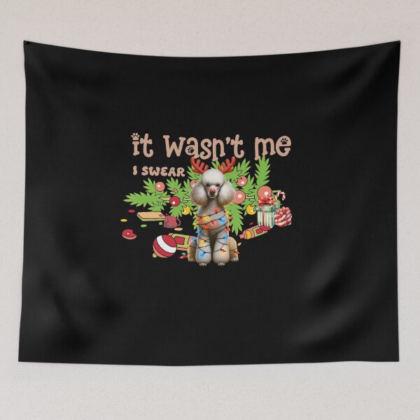 Item preview, "Mischievous Poodle : 'It Wasn't Me, I Swear!' Christmas Chaos" designed and sold by Xhevahir.