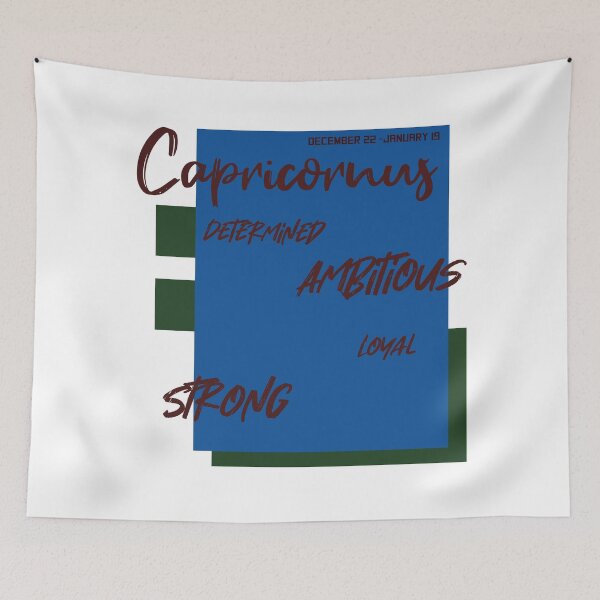 Item preview, Capricornus zodiac sign determined, ambitious, loyal and strong design designed and sold by Mario Cabrera.