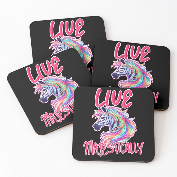 Item preview, Live Majestically Rainbow Zebra Pink Text Sticker and Shirt Design by Zeesdesign on Redbubble designed and sold by ZEESDESIGN.