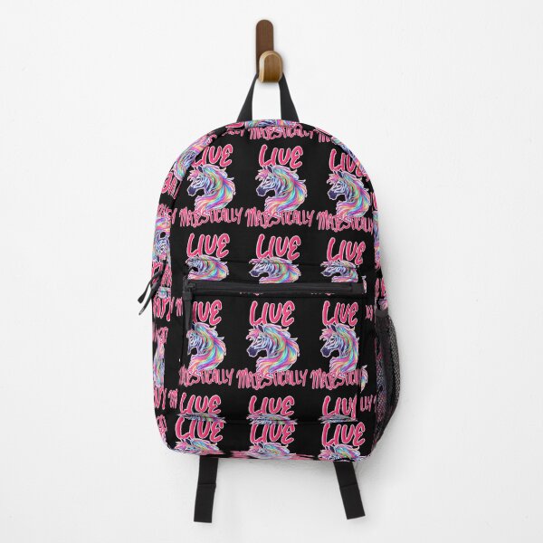 Item preview, Live Majestically Rainbow Zebra Pink Text Sticker and Shirt Design by Zeesdesign on Redbubble designed and sold by ZEESDESIGN.