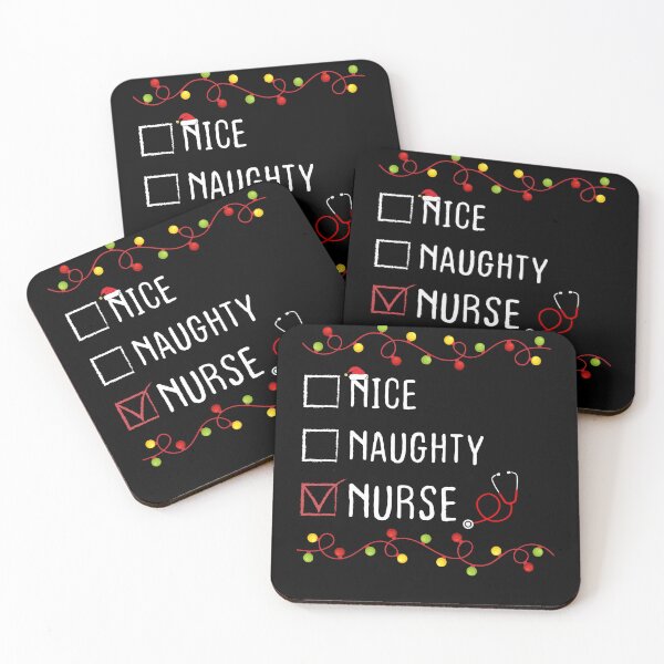 Item preview, Nice Naughty Nurse Christmas List Xmas Santa Claus designed and sold by Be Cool (5.0) ⭐⭐⭐⭐⭐.