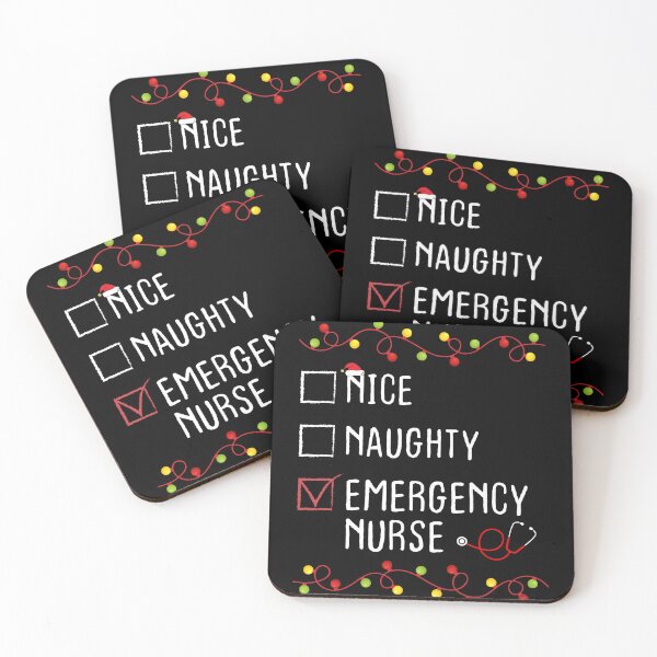 Item preview, Nice Naughty Emergency Nurse Christmas List Xmas Santa Claus designed and sold by Be Cool (5.0) ⭐⭐⭐⭐⭐.