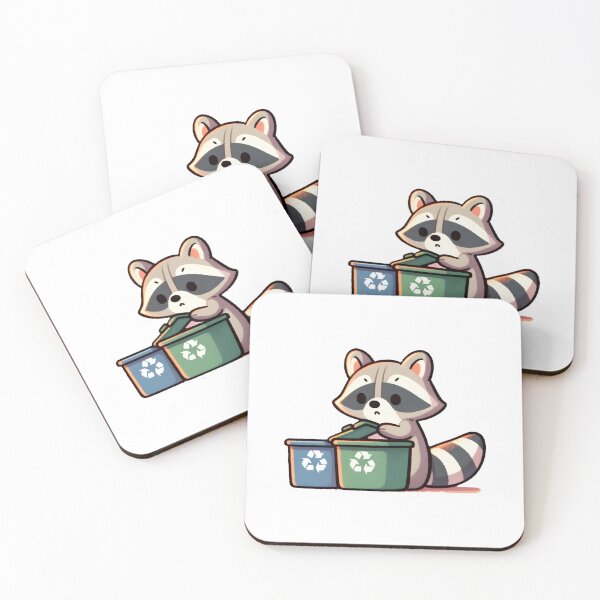 Item preview, Raccoon Promoting Recycling Habits designed and sold by UmbrellaStudio1.