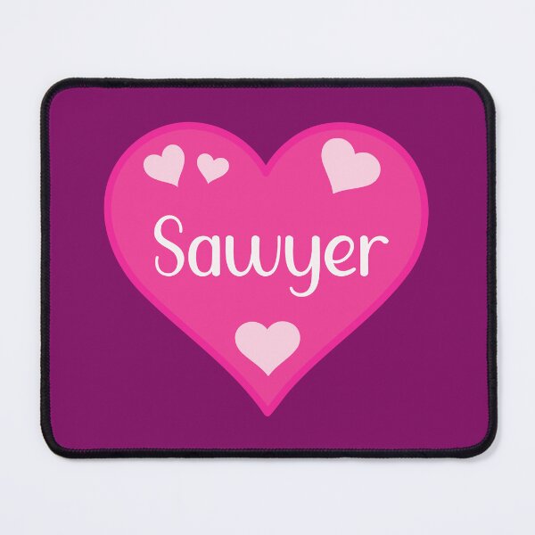 Item preview, Sawyer Name Pink Heart designed and sold by Jeallan Designs.