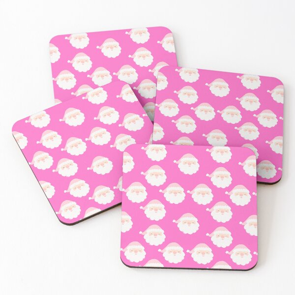 Item preview, Pink Santas on Bright Pink Pattern designed and sold by Pixels2Patterns.