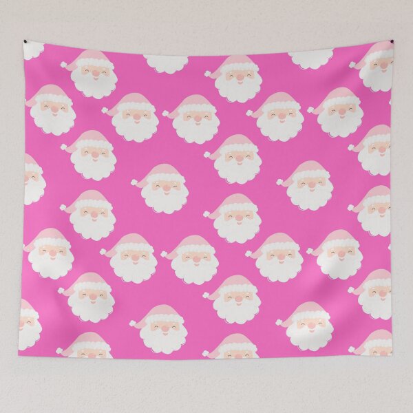 Item preview, Pink Santas on Bright Pink Pattern designed and sold by Pixels2Patterns.