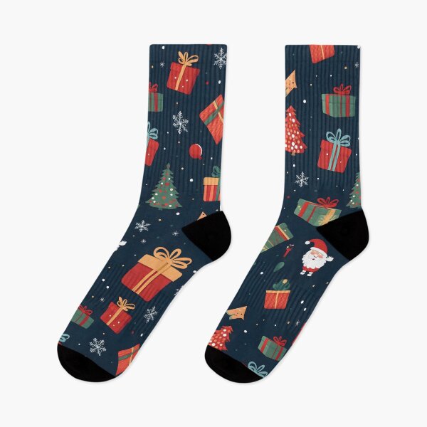 Item preview, Christmas pattern (Santa Claus with Gifts and Christmas Tree) designed and sold by SeamlessHub4289.