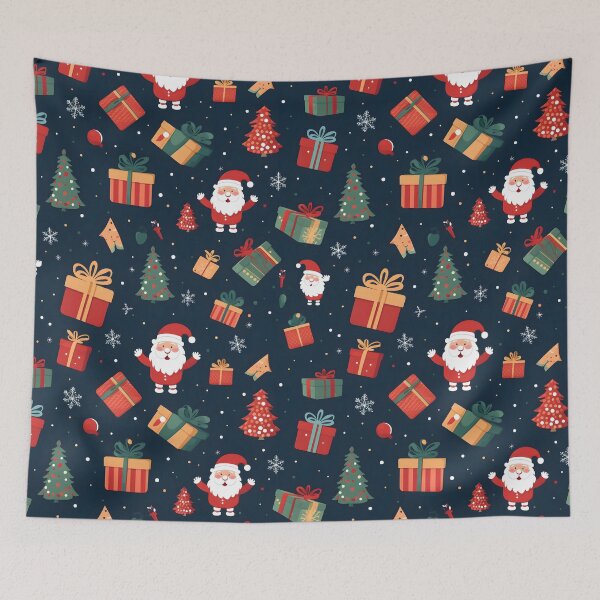 Item preview, Christmas pattern (Santa Claus with Gifts and Christmas Tree) designed and sold by SeamlessHub4289.