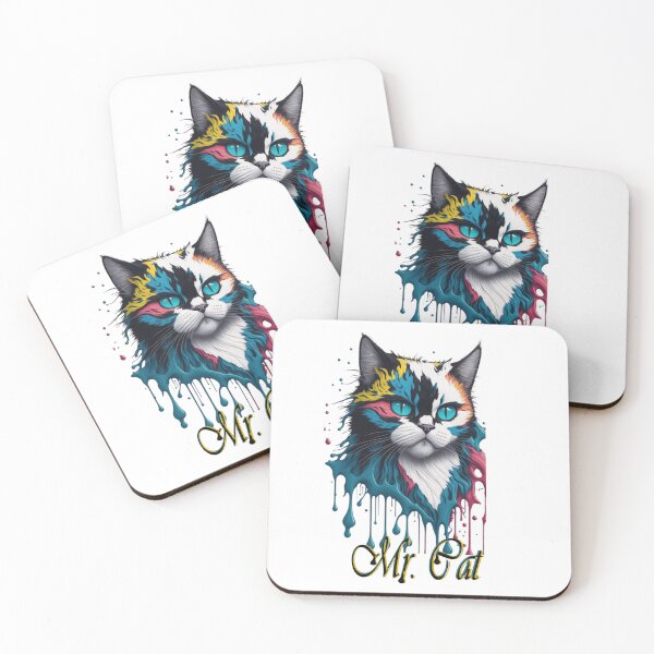Item preview, Mr. Cat illustrated with many colors for t-shirts designed and sold by albertotv250.