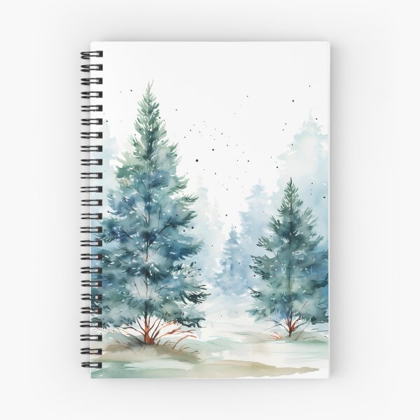 Item preview, Misty Winter Pines Watercolor Background. designed and sold by Jittiwat Chunchuawong.