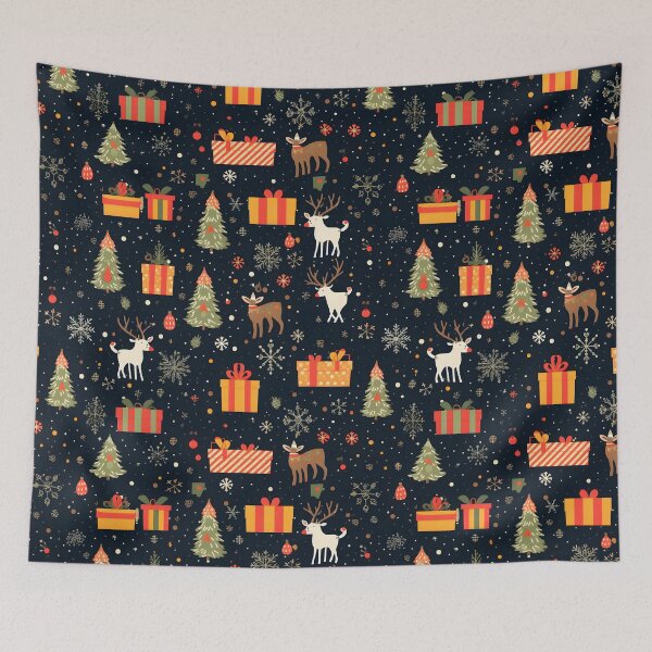 Item preview, Christmas pattern (Gifts,Reindeer and Christmas Tree) designed and sold by SeamlessHub4289.