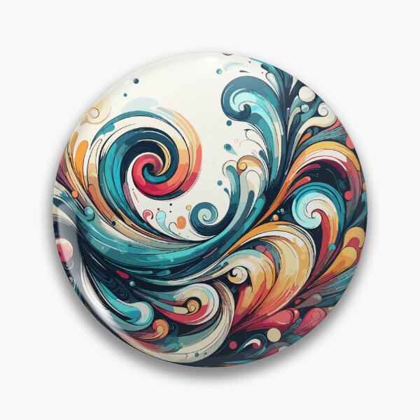 Item preview, Watercolor Whirlwind - Abstract Circular Elegance designed and sold by ArtfulWeave.
