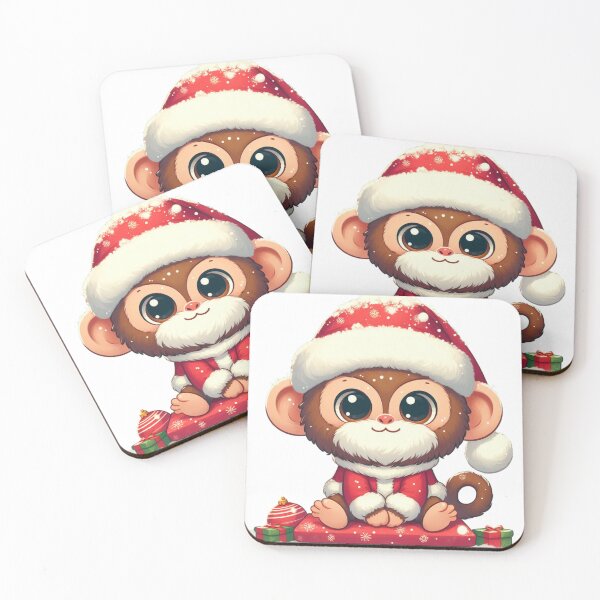 Item preview, christmas monkey designed and sold by Animalia-.