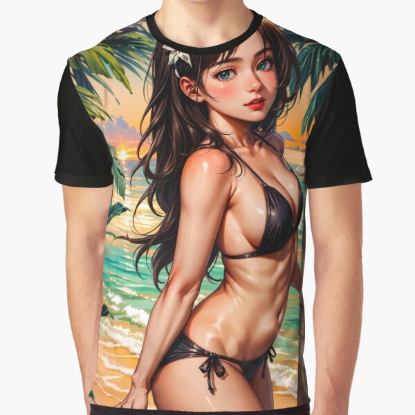 Item preview, Anime PinUp Girl: Syun Kamakado 031 (coming off the beach) designed and sold by MtnTopAnime.