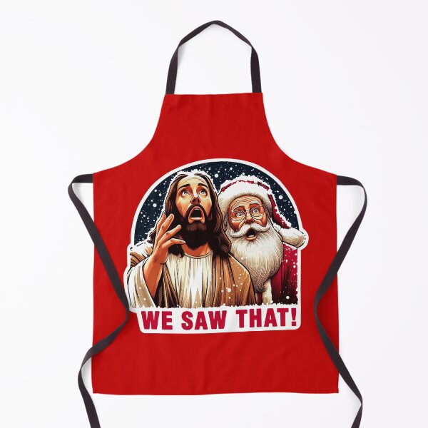 Item preview, WE SAW THAT meme Jesus Santa Claus Let It Snow Christmas Surprised designed and sold by plushism.