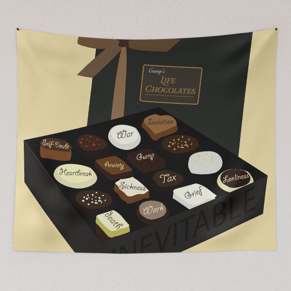 Item preview, Gump Life Is Like A Box Of Chocolates designed and sold by Cosmic-Fandom.