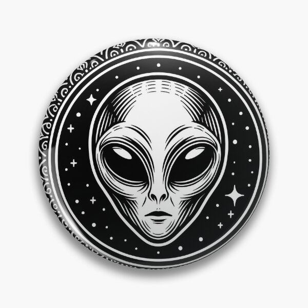 Artikelvorschau, Schwarz-Weißes Alien-Gesicht entworfen und verkauft von fkdesignsshirts.