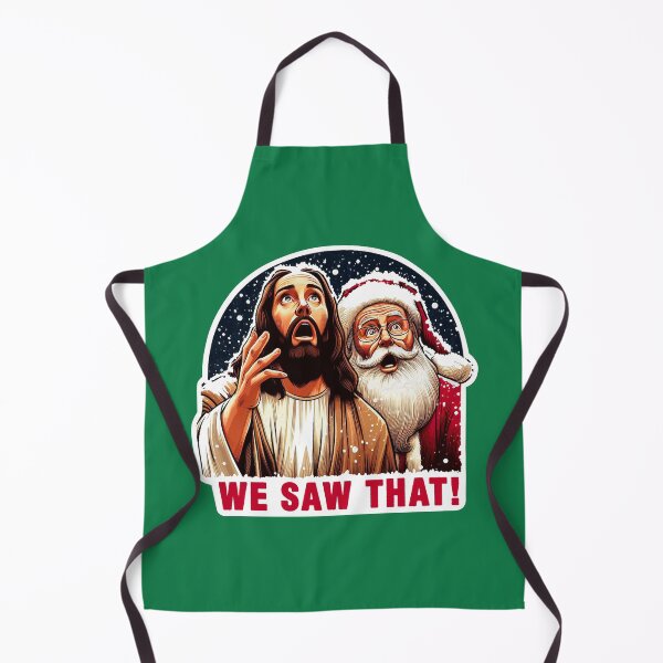 Item preview, WE SAW THAT meme Jesus Santa Claus Let It Snow Christmas Surprised designed and sold by plushism.