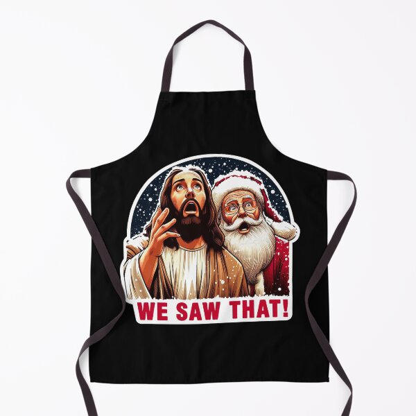 Item preview, WE SAW THAT meme Jesus Santa Claus Let It Snow Christmas Surprised designed and sold by plushism.