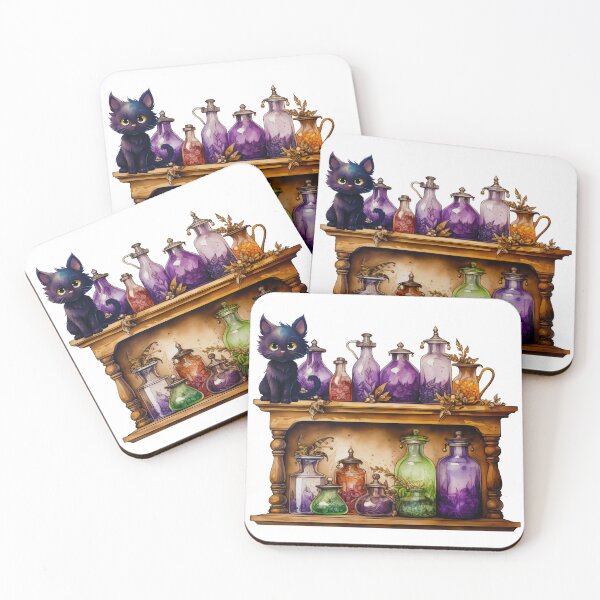 Item preview, Black Cat Sitting On a Shelf designed and sold by ZenEvoke.