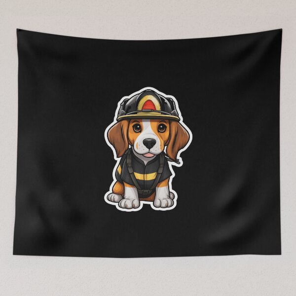 Artikelvorschau, Feuerwehrmann Foxhound Puppy entworfen und verkauft von CUTEDOGGIEZ.