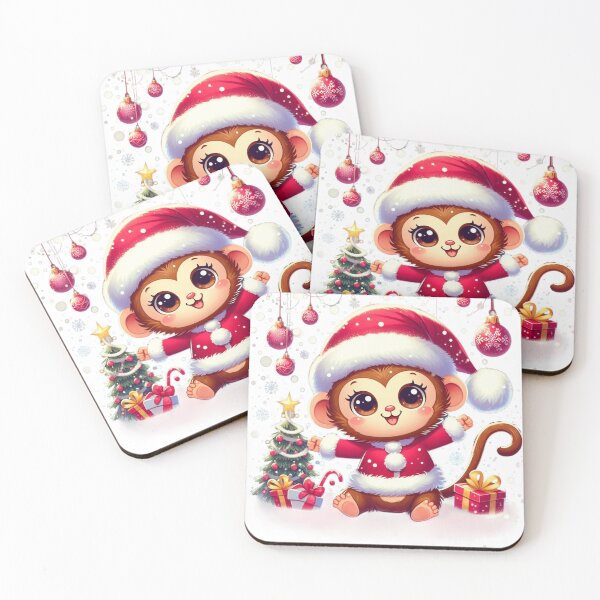 Item preview, christmas monkey designed and sold by Animalia-.
