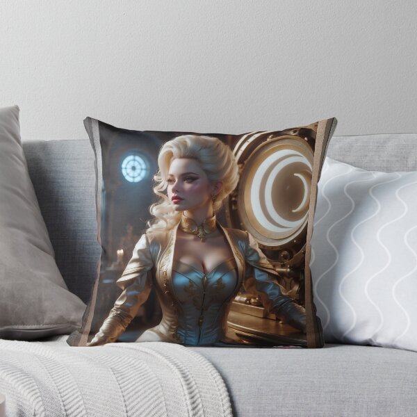 Item preview, The Proprietress Stunning AI Concept Art Platinum Blonde Portrait by Xzendor7 designed and sold by Xzendor7 Digital Art Creations.