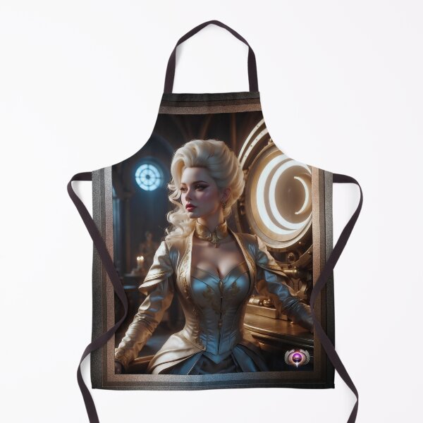 Item preview, The Proprietress Stunning AI Concept Art Platinum Blonde Portrait by Xzendor7 designed and sold by Xzendor7 Digital Art Creations.