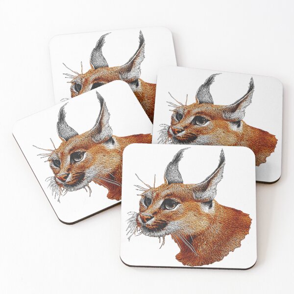 Item preview, caracal head, cool big cat motifs designed and sold by Kirei-Lily.