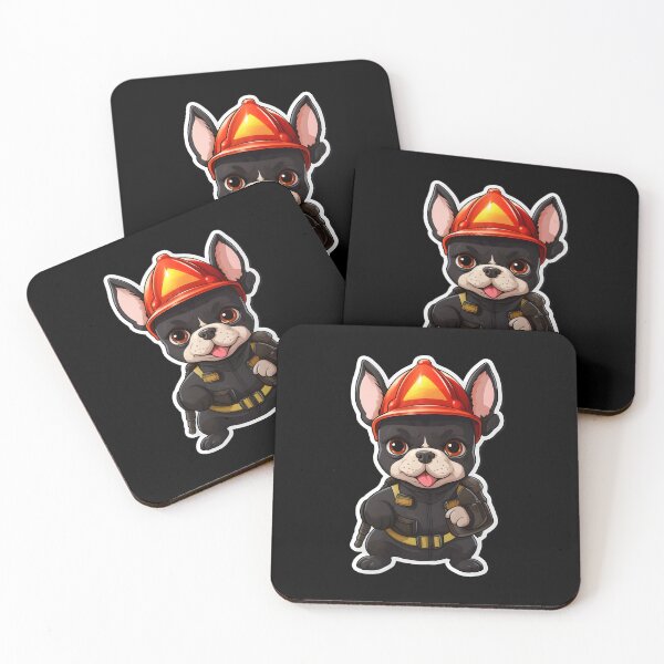 Item preview, Firefighter French Bulldog designed and sold by CUTEDOGGIEZ.
