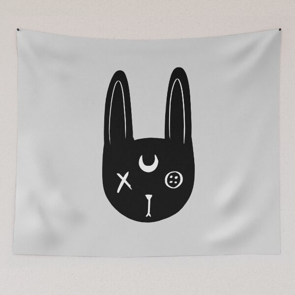 Item preview, Sarcastic harajuku grumpy bunny Moon Tattoo  designed and sold by ISFdraw.