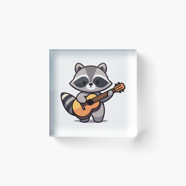 Item preview, Raccoon Strumming Guitar Melody designed and sold by UmbrellaStudio1.