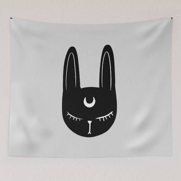 Item preview, Sarcastic harajuku grumpy Moon bunny Tattoo  designed and sold by ISFdraw.