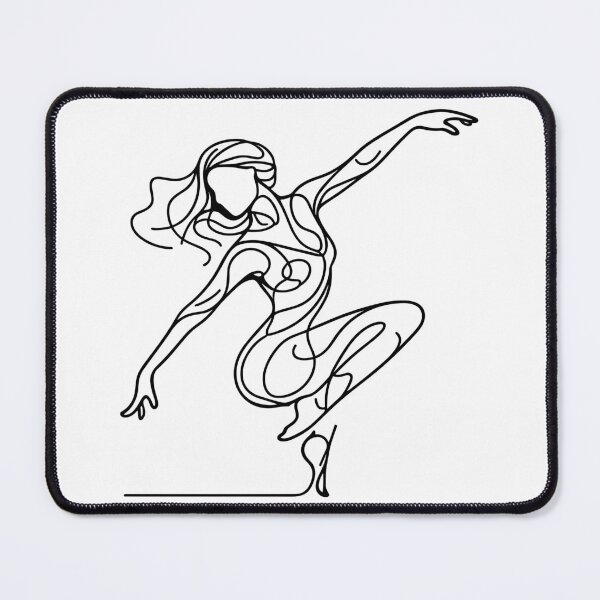 Item preview, Contemporary dancer black line art designed and sold by PrintSoulDesign.