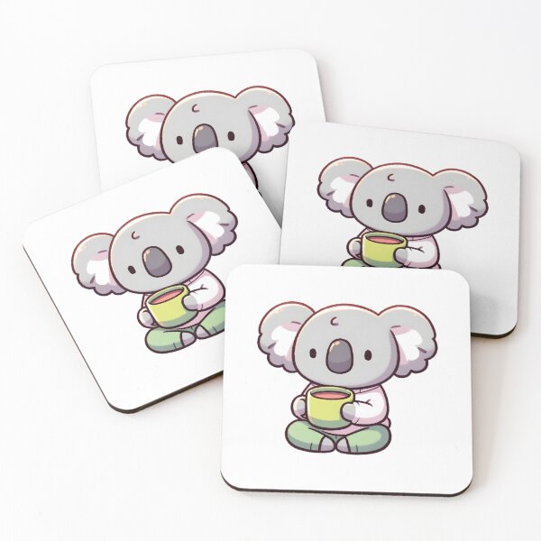 Item preview, Koala Enjoying a Cozy Tea Time designed and sold by UmbrellaStudio1.