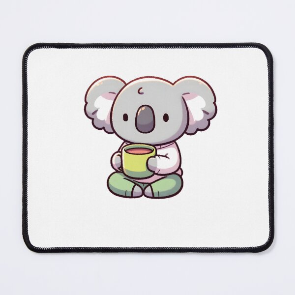 Item preview, Koala Enjoying a Cozy Tea Time designed and sold by UmbrellaStudio1.