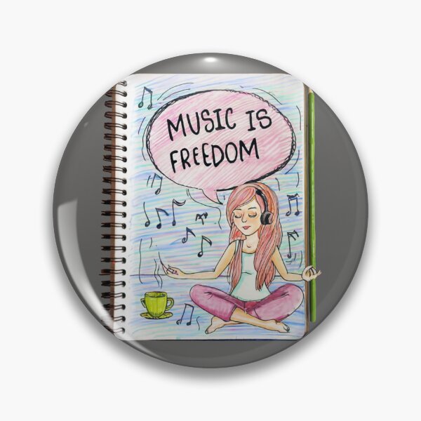 Item preview, Music is Freedom designed and sold by NotesForMusic.
