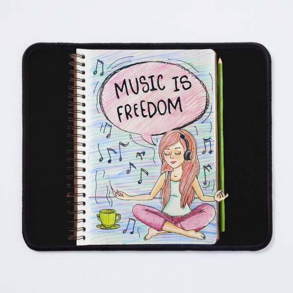 Item preview, Music is Freedom designed and sold by NotesForMusic.