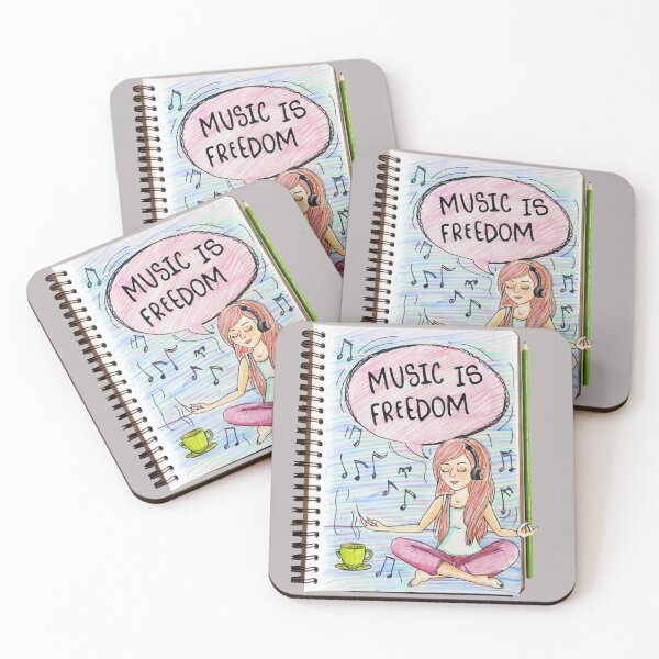 Item preview, Music is Freedom designed and sold by NotesForMusic.