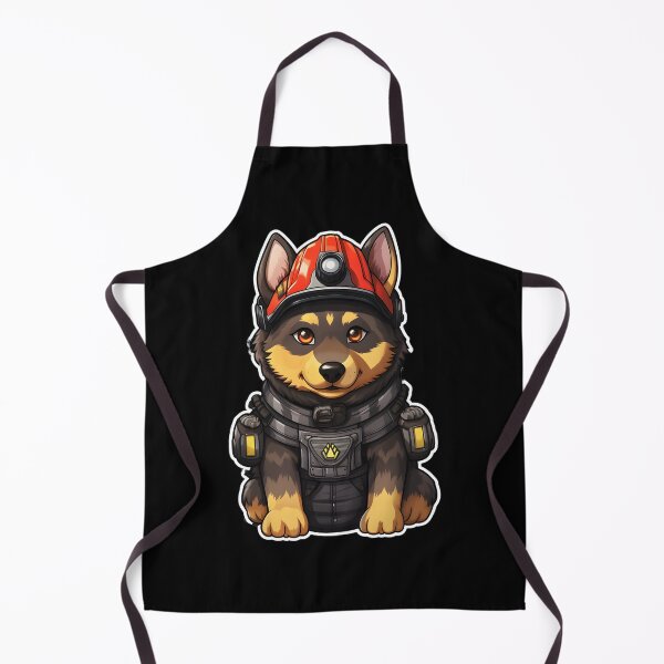 Item preview, Firefighter Alsatian Puppy designed and sold by CUTEDOGGIEZ.