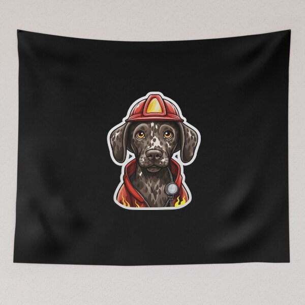 Aperçu de l'œuvre Pompier German Shorthaired Pointer créée et vendue par CUTEDOGGIEZ.