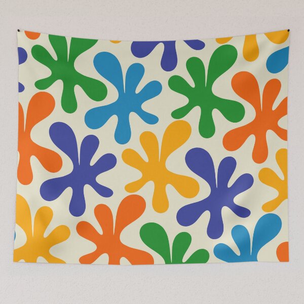 Item preview, Colorful Whimsical Blue Amoeba Dance Contemporary Abstract Pattern designed and sold by kierkegaard.